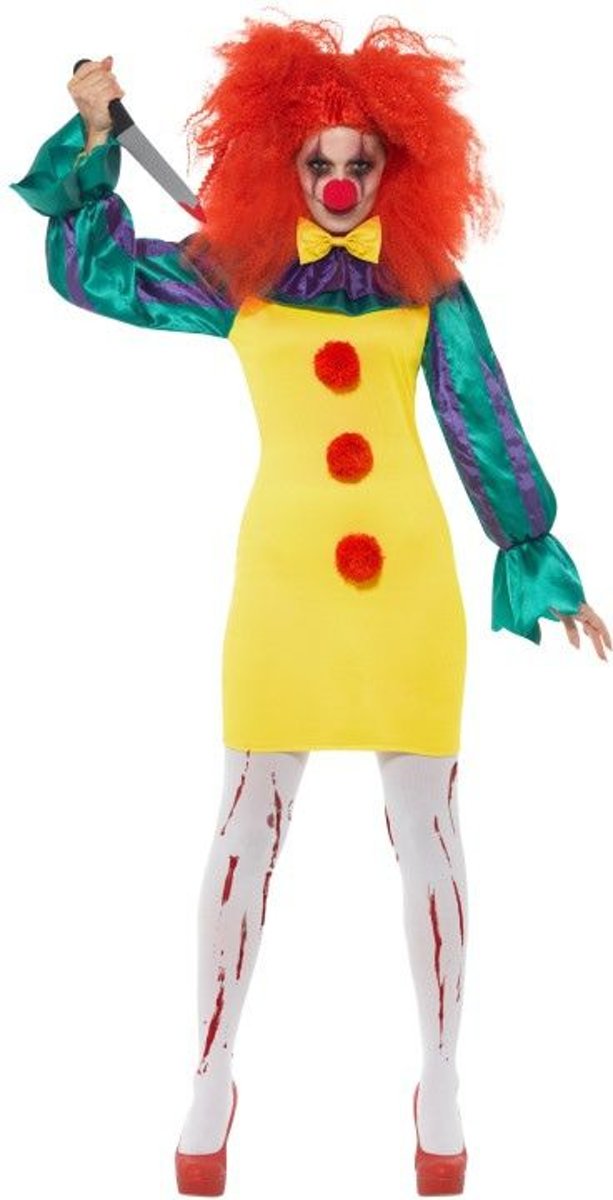 Monster & Griezel Kostuum | Vrolijk Van Buiten Donker Van Binnen Horror Clown | Vrouw | Extra Small | Halloween | Verkleedkleding